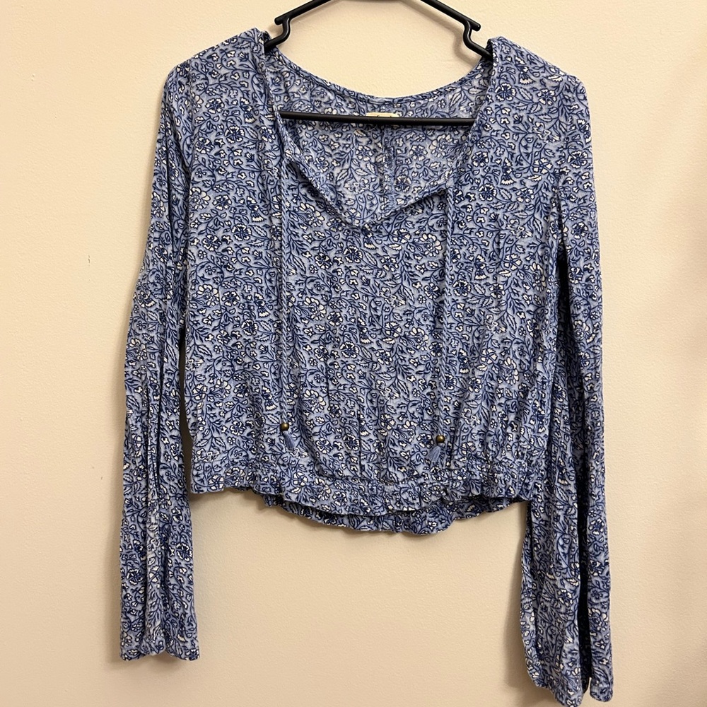 Floral Blue Women's Top